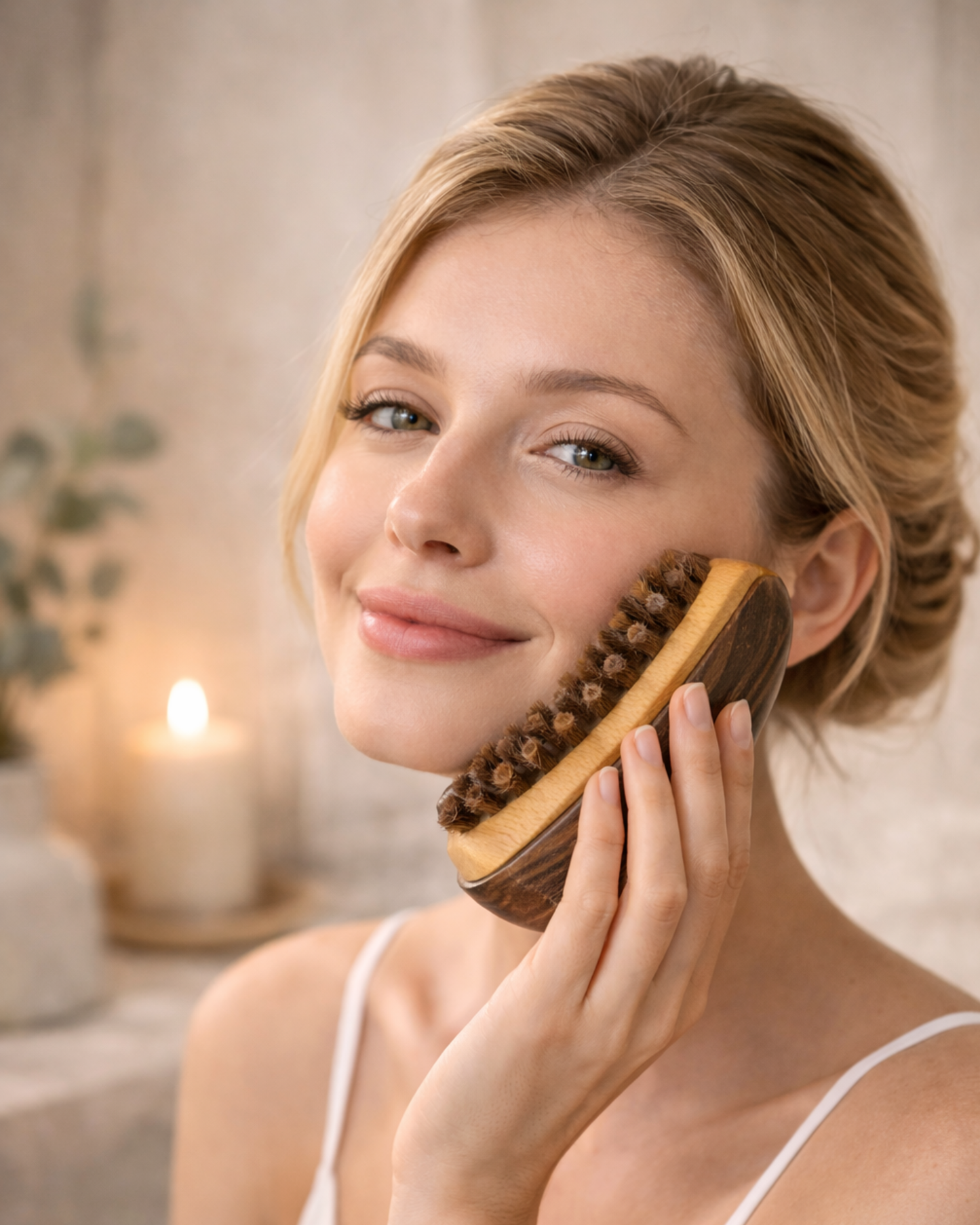 Brosse lymphatique - Contours du visage